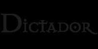 Text "Dictador" in stilisierter, eleganter Schrift auf weißem Hintergrund.