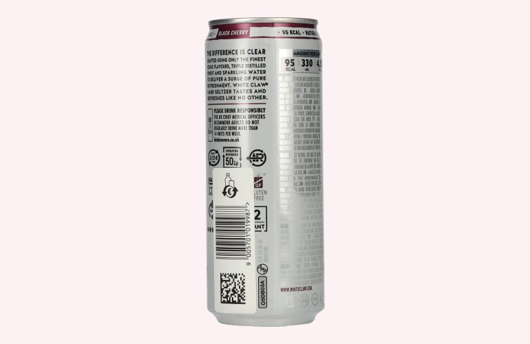 White Claw Hard Seltzer Black Cherry 4,5% Vol. 0,33l Dose Pfand