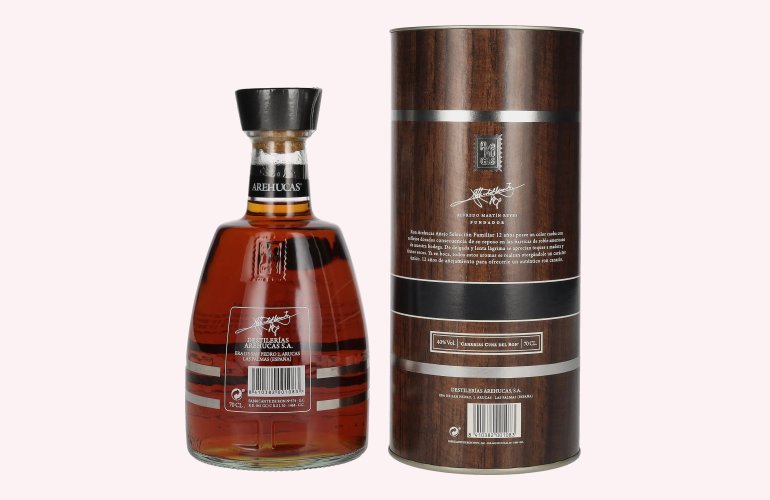 Ron Arehucas 12 Años Añejo Selección Familiar 40% Vol. 0,7l en boîte cadeau