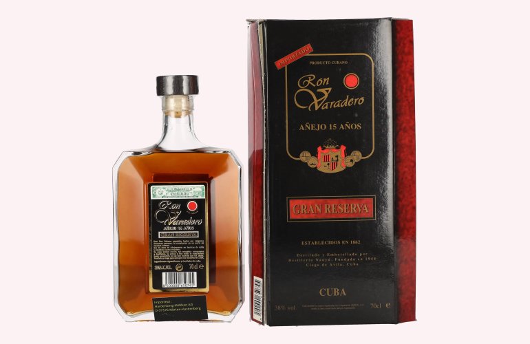 Ron Varadero Añejo 15 Años GRAN RESERVA 38% Vol. 0,7l in geschenkverpakking