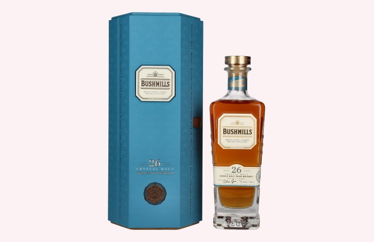 Bushmills 26 Years Old CRYSTAL MALT Single Malt Irish Whiskey 46% Vol. 0,7l in Geschenkbox