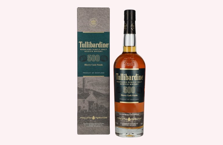 Tullibardine 500 Sherry Finish Highland Single Malt Scotch Whisky 43% Vol. 0,7l in Geschenkbox