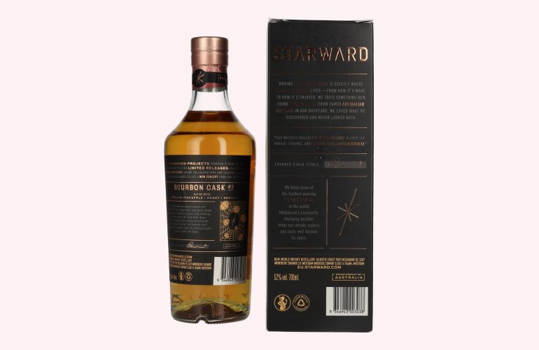 Starward BOURBON CASK Single Malt Australian Whisky # 2 52% Vol. 0,7l in Giftbox
