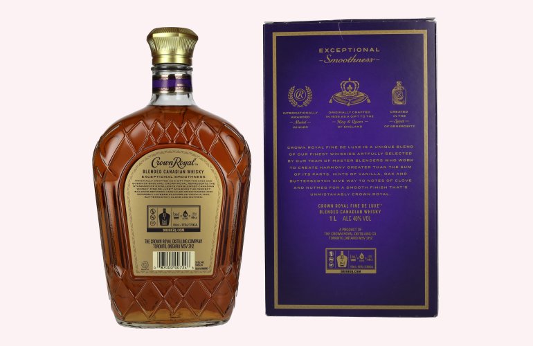 Crown Royal Fine De Luxe Blended Canadian Whisky 40% Vol. 1l en boîte cadeau