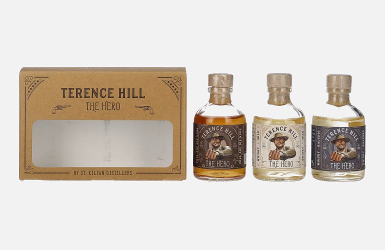 Terence Hill THE HERO Set 38,7% Vol. 3x0,05l en boîte cadeau