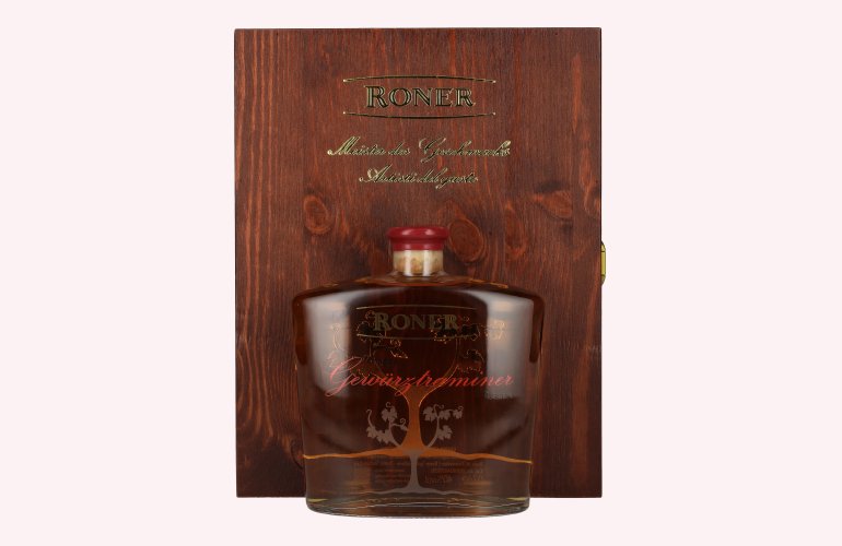 Roner Grappa Gewürztraminer Riserva 40% Vol. 0,7l in Holzkiste