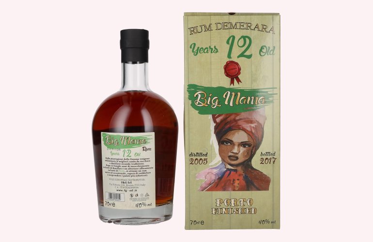 Big Mama 12 Years Old Rum Demerara Porto Finished 40% Vol. 0,7l en boîte cadeau