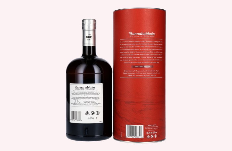 Bunnahabhain EIRIGH NA GREINE Islay Single Malt Scotch Whisky 46,3% Vol. 1l en boîte cadeau