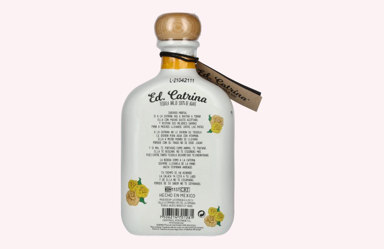 La Cofradia ED. CATRINA Tequila Añejo 100% de Agave 38% Vol. 0,7l