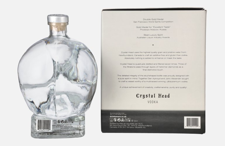 Crystal Head Vodka 40% Vol. 3l en boîte cadeau