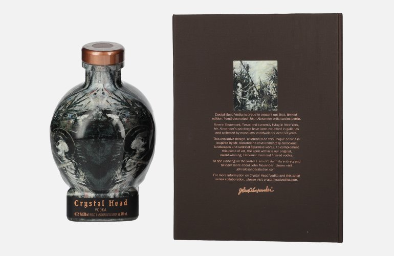 Crystal Head Vodka John Alexander Artist Series 40% Vol. 0,7l en boîte cadeau