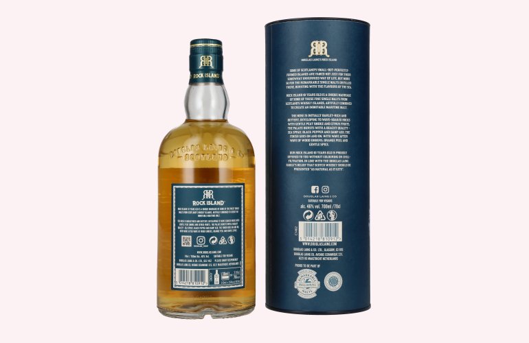Douglas Laing ROCK ISLAND 10 Years Old Blended Malt 46% Vol. 0,7l in geschenkverpakking