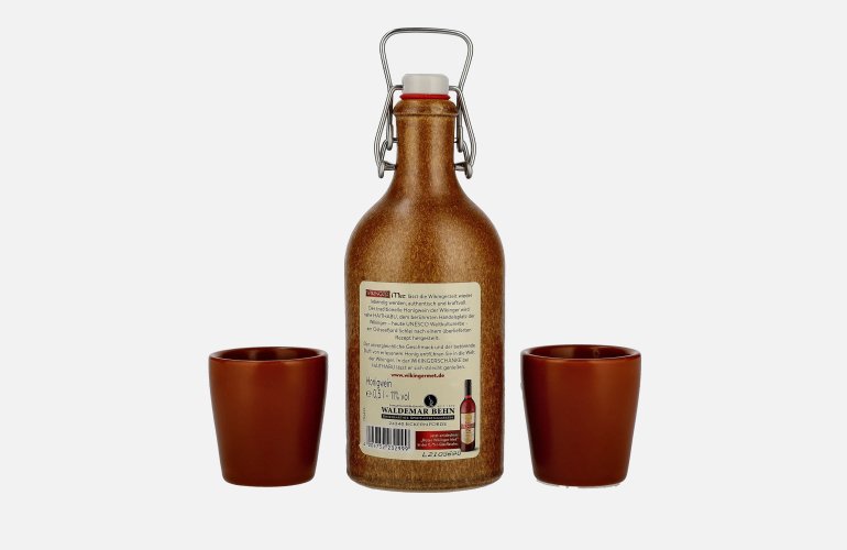 Wikinger Met Original 11% Vol. 0,5l im Tonkrug met 2 Tonbechern