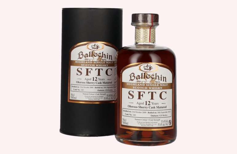 Edradour Ballechin SFTC 12 Years Old Oloroso Sherry Cask Matured 2009 55,4% Vol. 0,5l in Geschenkbox