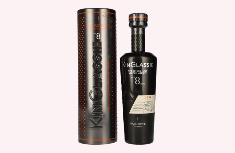 Inchdairnie Kinglasssie 8 Years Old Raw Fife Single Malt Scotch Whisky 46,3% Vol. 0,7l in Tinbox