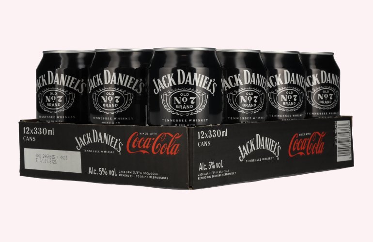Jack Daniel's No. 7 Whiskey & Coca Cola 5% Vol. 12x0,33l Dosen Pfand