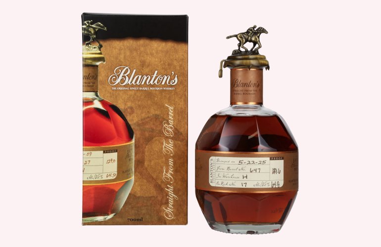 Blanton's STRAIGHT FROM THE BARREL BOURBON 64,8% Vol. 0,7l en boîte cadeau