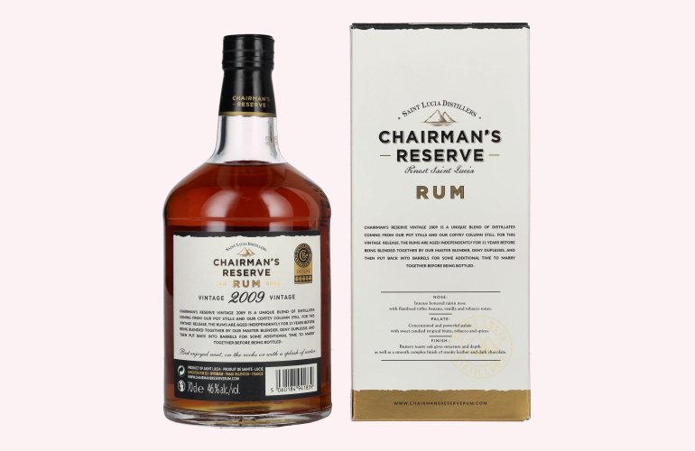 Chairman's Reserve Rum VINTAGE 2009 46% Vol. 0,7l en boîte cadeau
