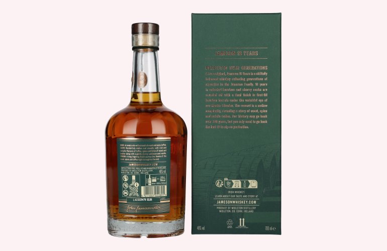 Jameson 18 Years Old Triple Distilled Irish Whiskey 46% Vol. 0,7l in Geschenkbox
