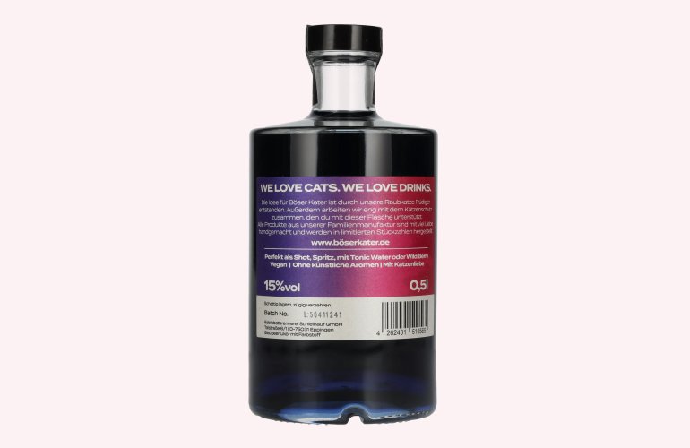BÖSER KATER Aperitivo Blueberry Farbwechsel 15% Vol. 0,5l