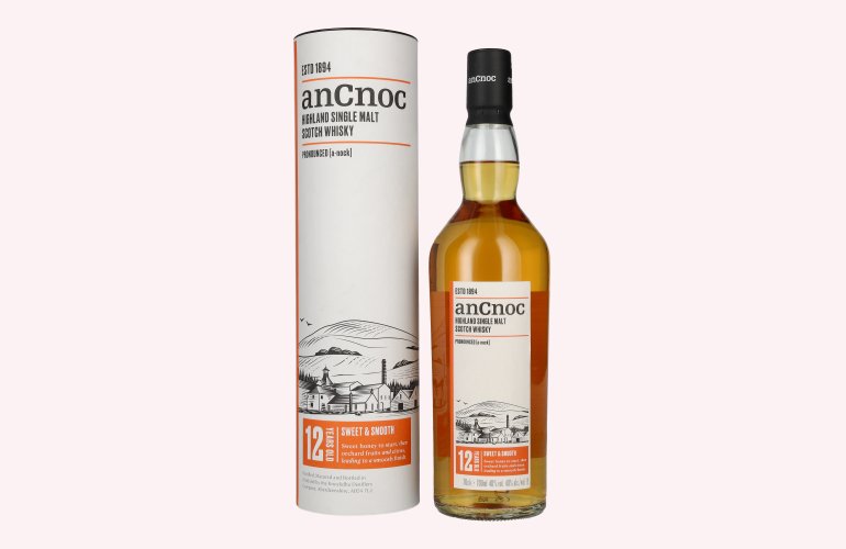 AnCnoc 12 Years Old Highland Single Malt 40% Vol. 0,7l en boîte cadeau