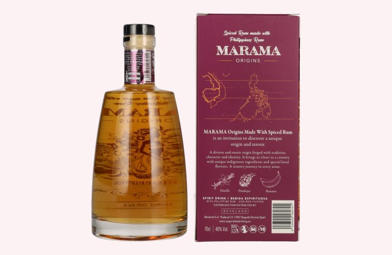 Marama ORIGINS Philippines Spiced Rum 40% Vol. 0,7l in geschenkverpakking
