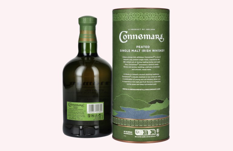Connemara ORIGINAL Peated Single Malt Irish Whiskey 40% Vol. 0,7l in geschenkverpakking