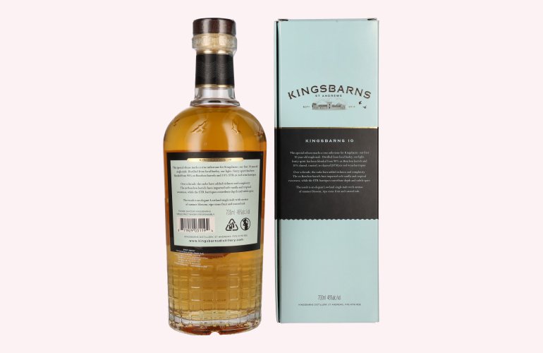 Kingsbarns 10 Years Old Lowland Single Malt Scotch Whisky Limited Release 46% Vol. 0,7l in Giftbox