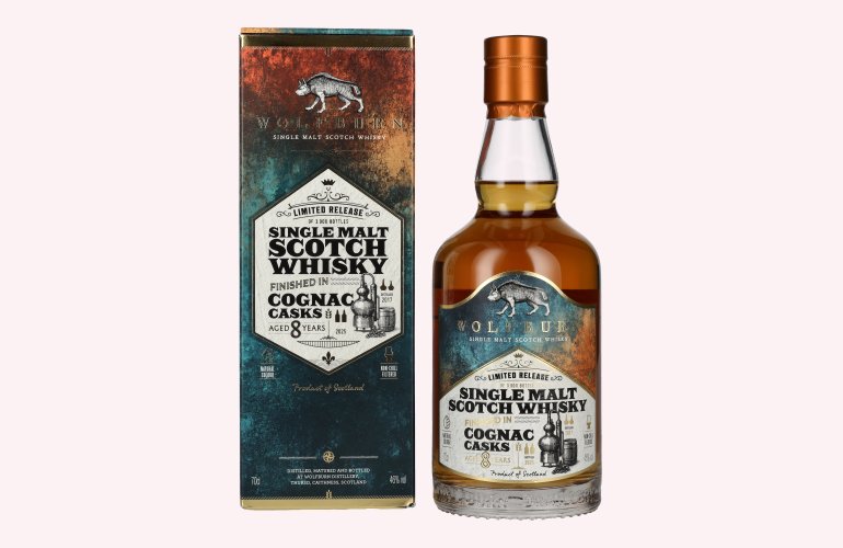 Wolfburn 8 Years Old COGNAC CASKS Single Malt Scotch Whisky Limited Release 46% Vol. 0,7l in Geschenkbox