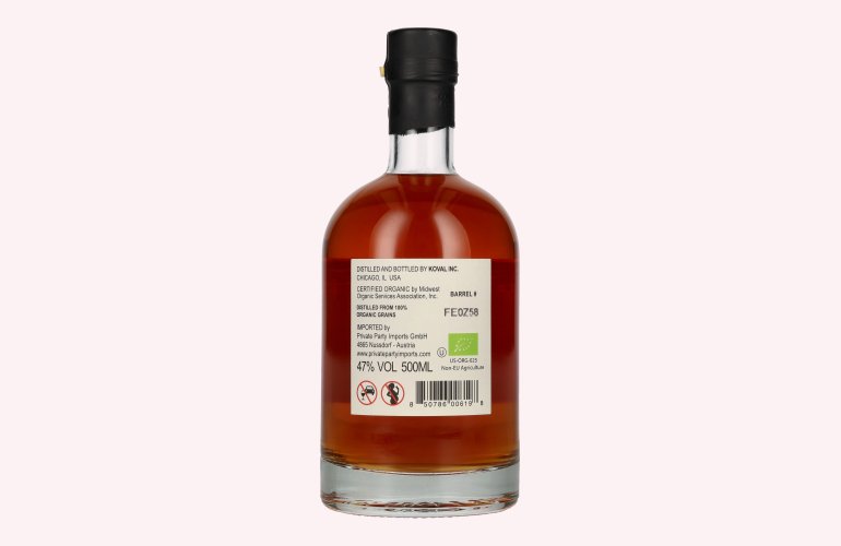 Koval BOURBON Single Barrel Whiskey 47% Vol. 0,5l
