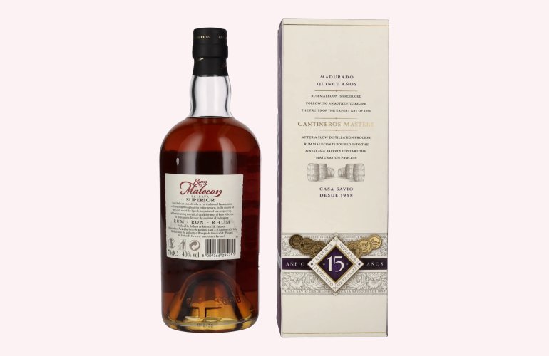 Rum Malecon Añejo 15 Años Reserva Superior 40% Vol. 0,7l in Giftbox