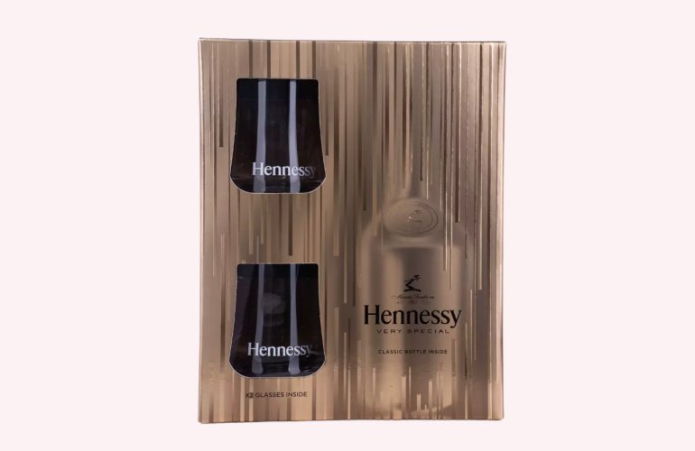 Hennessy Very Special Cognac 40% Vol. 0,7l in geschenkverpakking met 2 Bril