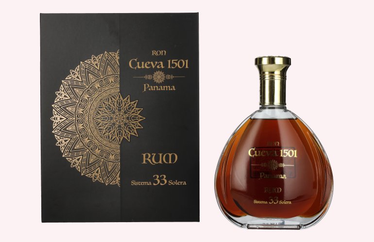Ron Cueva 1501 Sistema 33 Solera Panama Rum 40% Vol. 0,7l en boîte cadeau