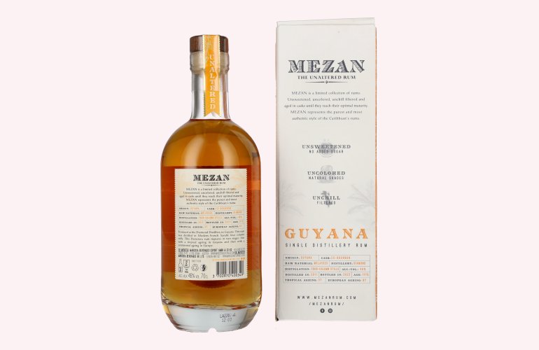 Mezan The Unaltered Rum Guyana 2011 46% Vol. 0,7l in geschenkverpakking