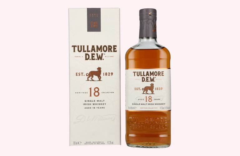 Tullamore D.E.W. 18 Years Old Single Malt Irish Whiskey 41,3% Vol. 0,7l in geschenkverpakking