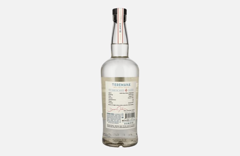 Teremana Tequila Blanco 100% Agave Blue Weber 40% Vol. 0,7l