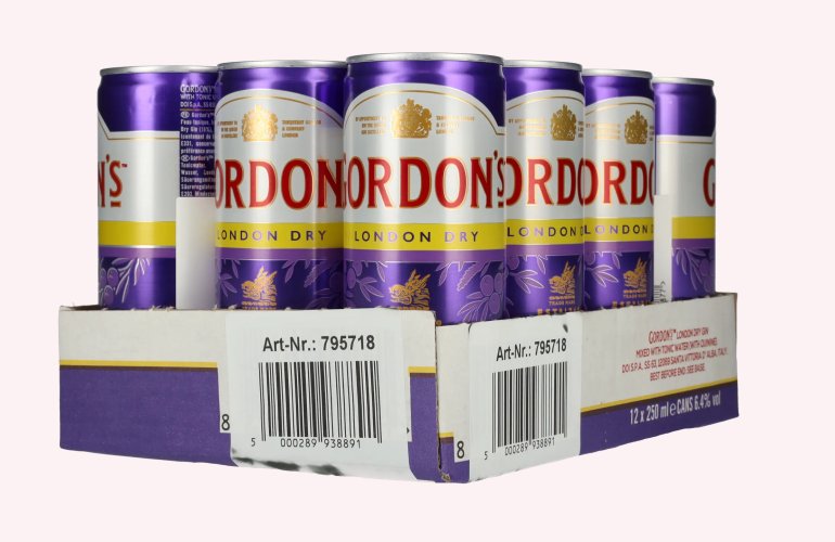 Gordon's London Dry Gin & Tonic 6,4% Vol. 12x0,25l Dosen Pfand