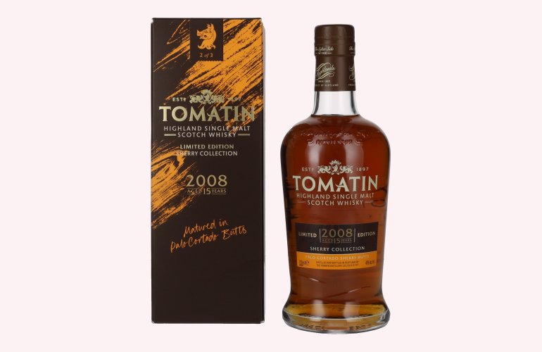 Tomatin 15 Years Old SHERRY COLLECTION Palo Cortado Sherry Butts Limited Edition 2008 46% Vol. 0,7l in geschenkverpakking