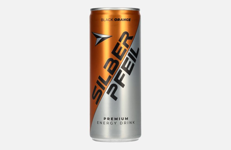 SILBERPFEIL Energy Drink BLACK ORANGE 0,25l Dose Pfand