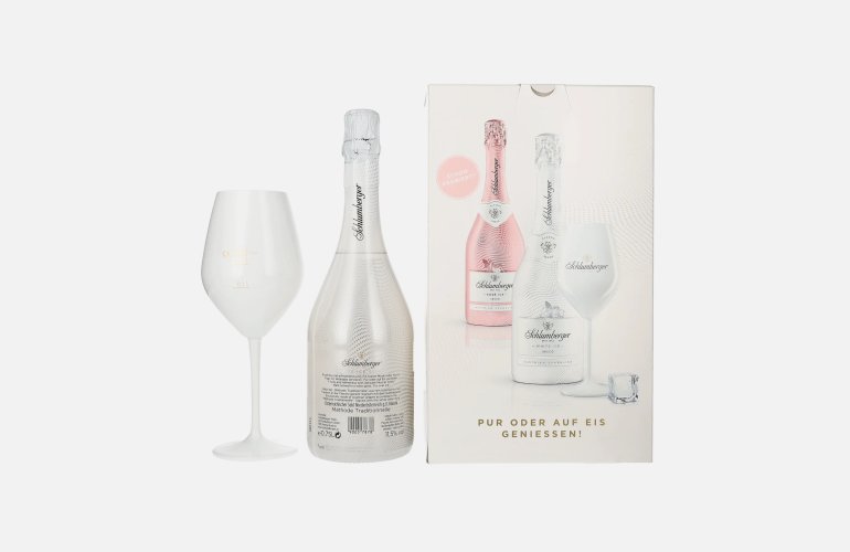 Schlumberger WHITE ICE Austrian Sparkling Secco 11,5% Vol. 0,75l in Giftbox with Ritzenhof glass