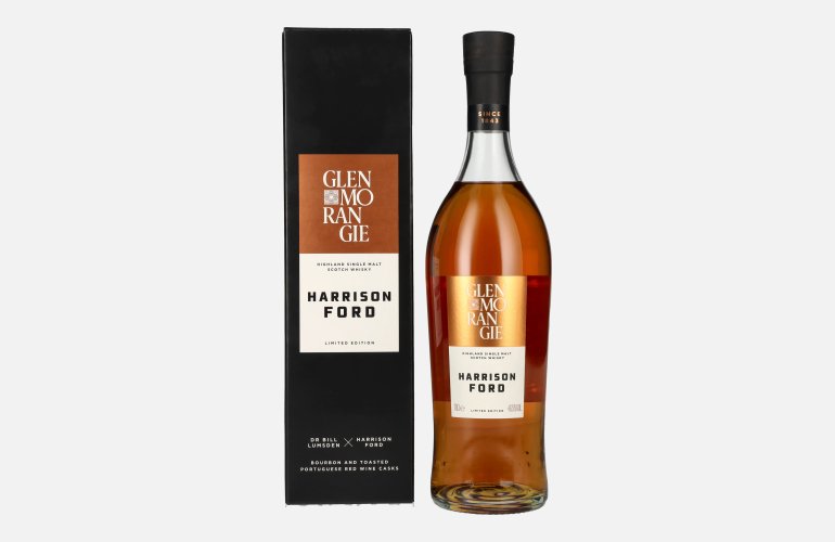 Glenmorangie HARRISON FORD Highland Single Malt 46,5% Vol. 0,7l in geschenkverpakking