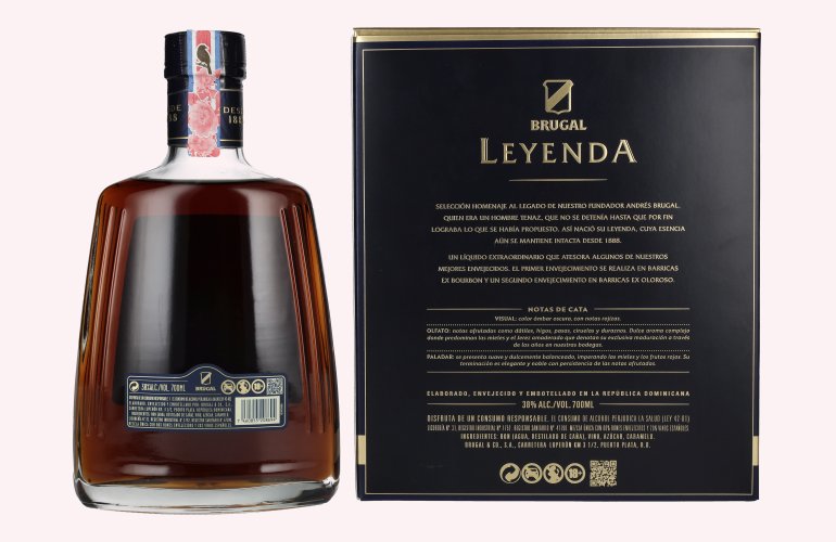 Brugal LEYENDA Selección Homenaje 38% Vol. 0,7l in geschenkverpakking