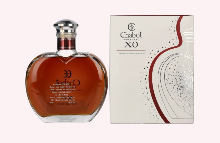 Chabot Armagnac 10 Years Old XO Coeur Silver Edition 40% Vol. 0,5l in Giftbox