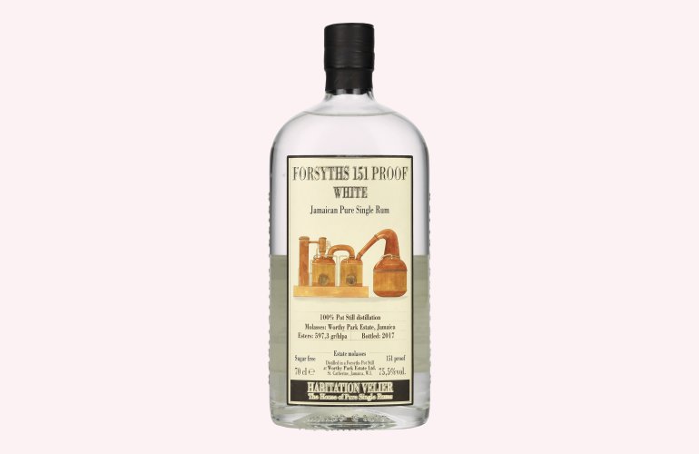 Habitation Velier FORSYTHS 151 PROOF WHITE Jamaica Pure Single Rum 75,5% Vol. 0,7l