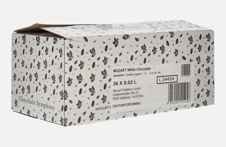 Mozart Chocolate White Sahnelikör 15% Vol. 36x0,02l