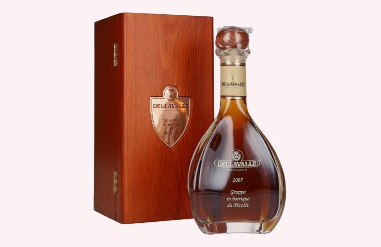 Dellavalle Grappa in Barrique da PICOLIT 2007 42% Vol. 0,7l in Holzkiste