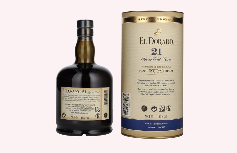 El Dorado 21 Years Old Finest Demerara Rum SPECIAL RESERVE 43% Vol. 0,7l in geschenkverpakking