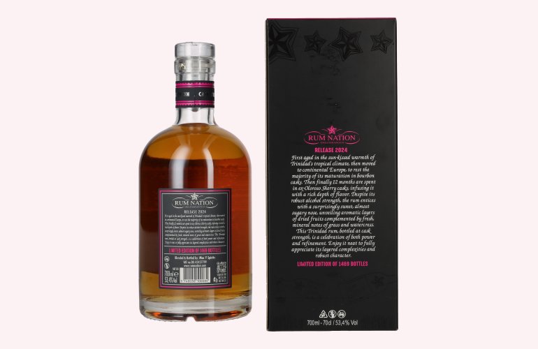Rum Nation 12 Years Old Trinidad Rum Cask Strength Limited Edition 2024 53,4% Vol. 0,7l in Giftbox