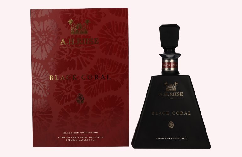 A.H. Riise Black BLACK CORAL Gem Collection Spirit Drink 45,8% Vol. 0,7l in Geschenkbox