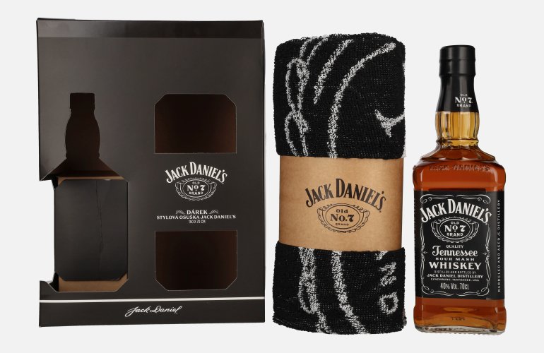 Jack Daniel's Tennessee Whiskey 40% Vol. 0,7l in Geschenkbox mit Handtuch